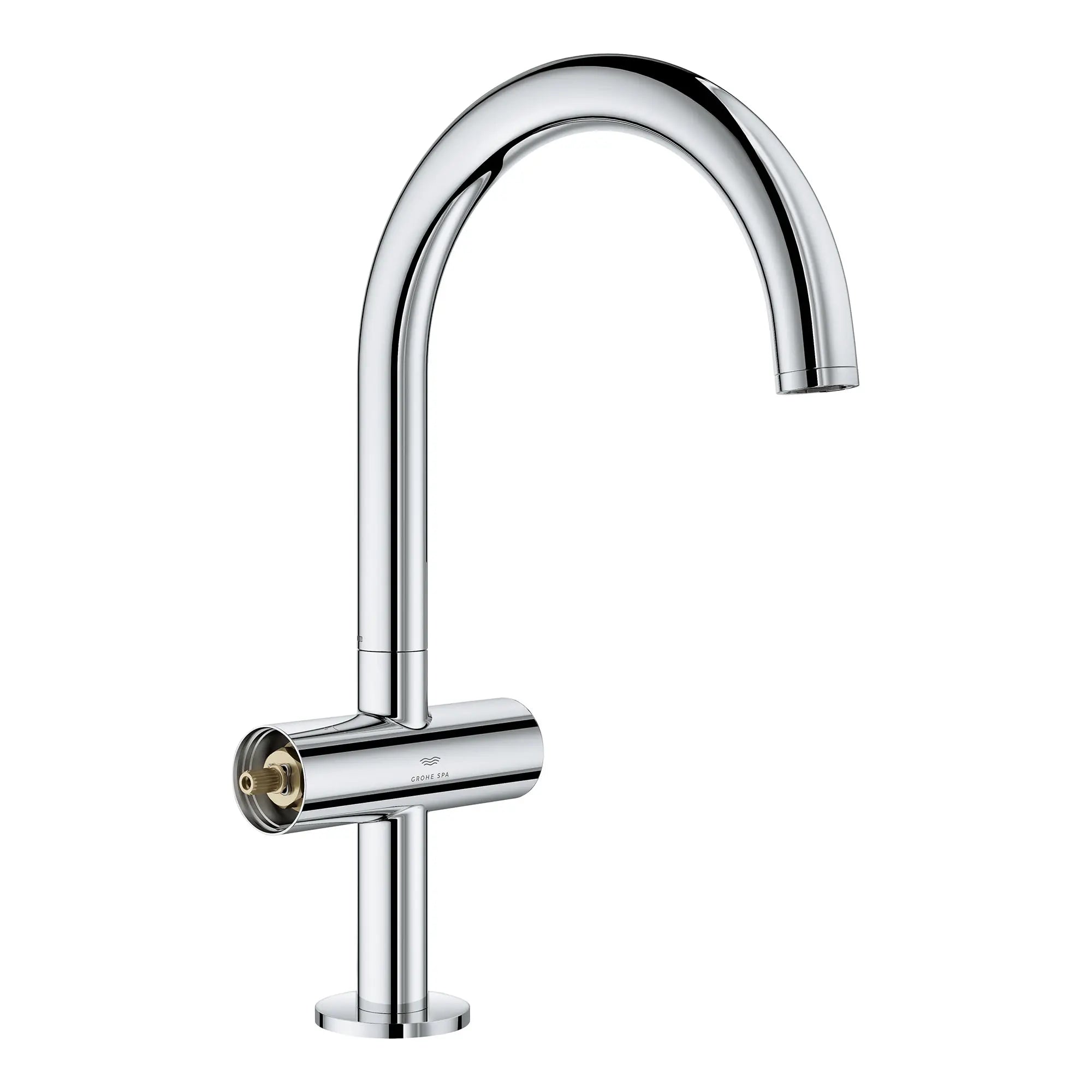 Grand robinet monotrou à deux poignées pour salle de bain 4,5 L/min (1,2 gpm)  // CHROME STARLIGHT GROHE // 164431_Atrio_SiloRight_21146000_003_Feb2023_0_CDNwebp.webp