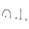 [25274000] 5-Hole 2-Handle Deck Mount Roman Tub Faucet with 1.75 GPM Hand Shower - GROHE StarLight Chrome