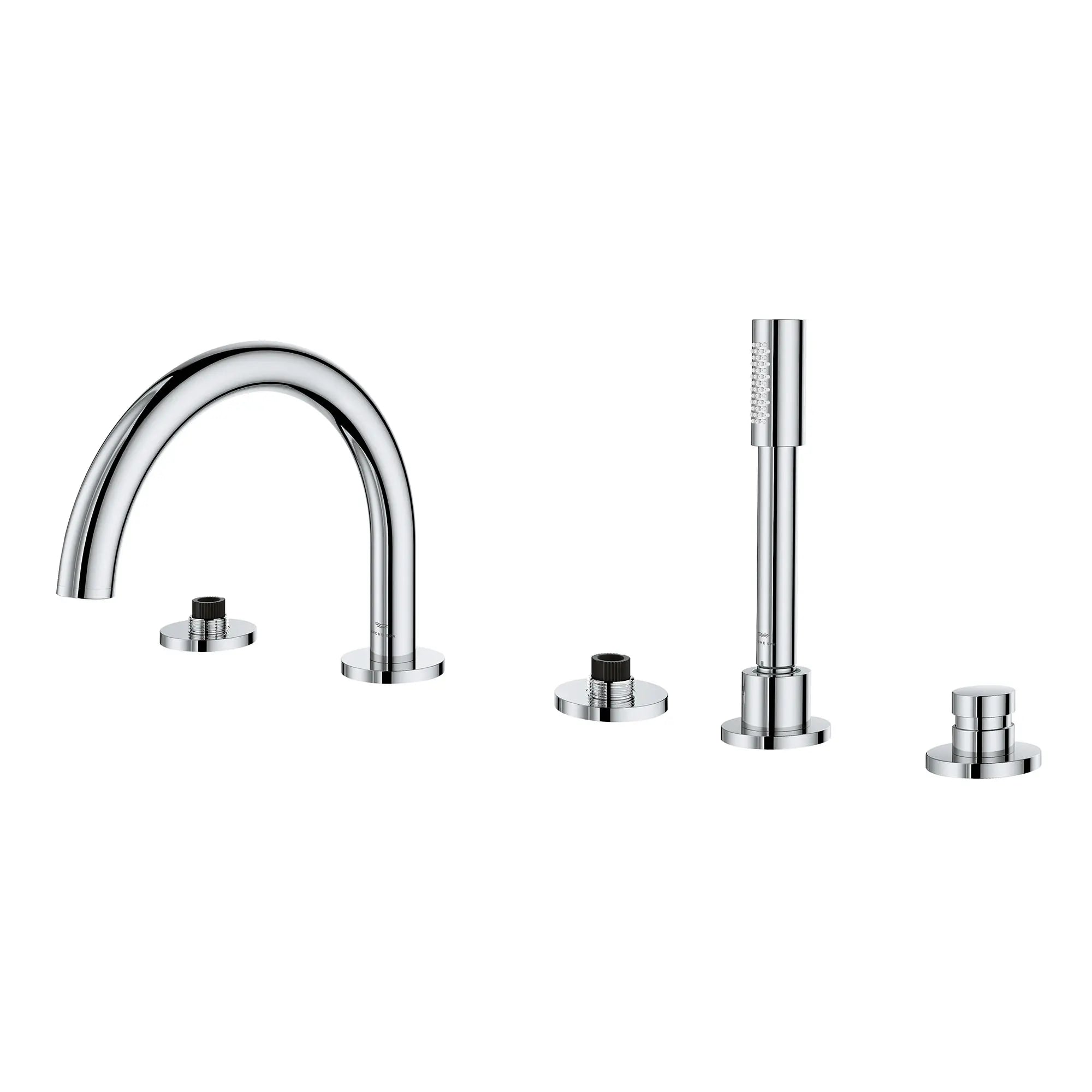Robinet à trous pour baignoire romaine, à 2 poignée avec douchette 6,6 L/min (1,75 gpm)  // CHROME STARLIGHT GROHE // 164436_Atrio_SiloLeft_25274000_001_Feb2023_0_CDNwebp.webp