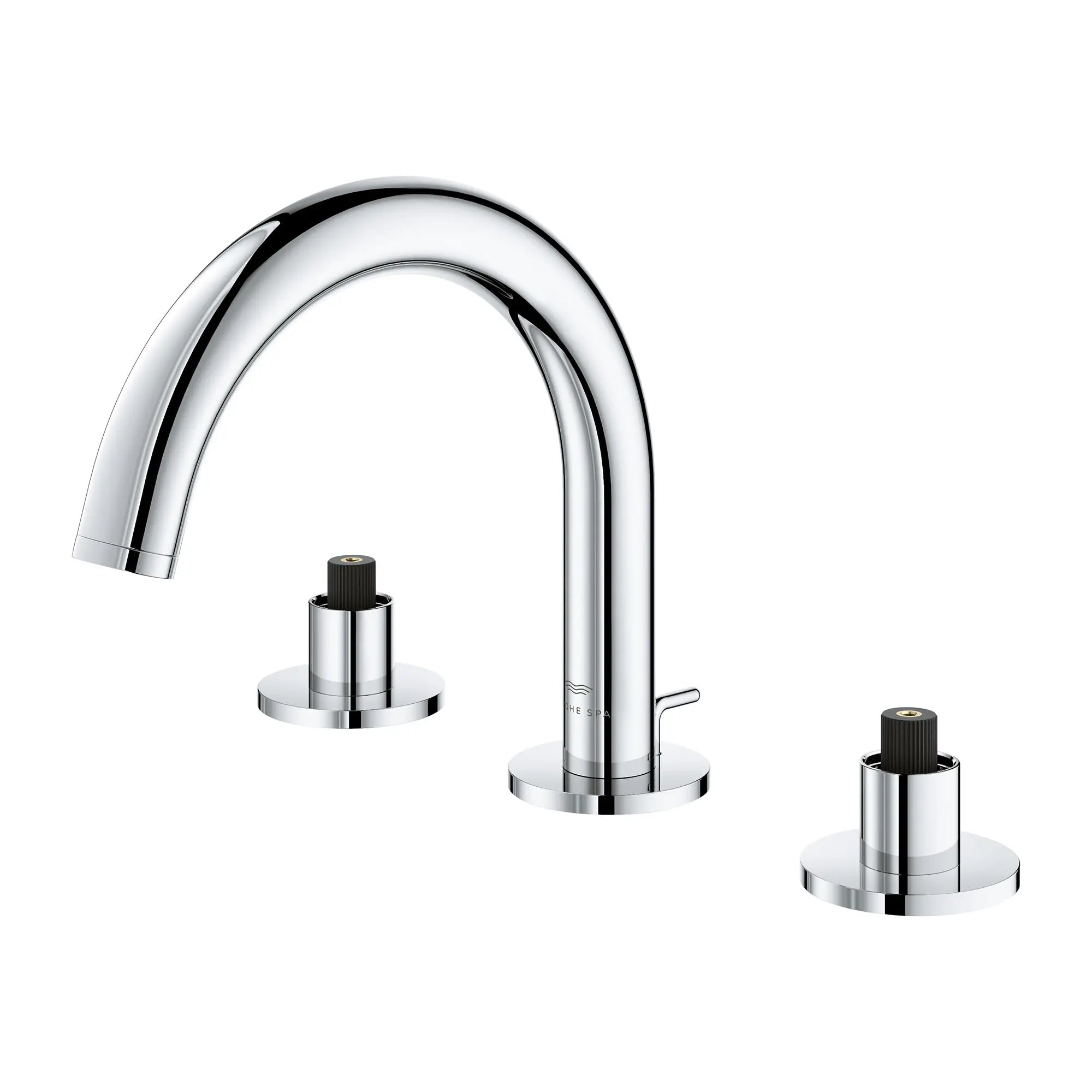 Petit robinet de salle de bain, 8 po, à deux poignée, 4,5 L/min (1,2 gpm) // CHROME STARLIGHT GROHE // 164462_Atrio_SiloLeft_20660000_001_Feb2023_0_CDNwebp.webp