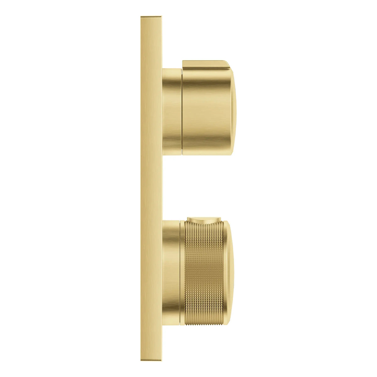 Garniture de robinet thermostatique à 2 poignées à fonction double // AUBE FRAÎCHE BROSSÉ // 164472_Allure_SiloSide_29178GN1_0001_Feb2023_0_CDNwebp_89188e92-6da7-421e-a0a7-59fecc089df9.webp