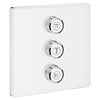 [29158LS0] Triple Volume Control Trim - Moon White