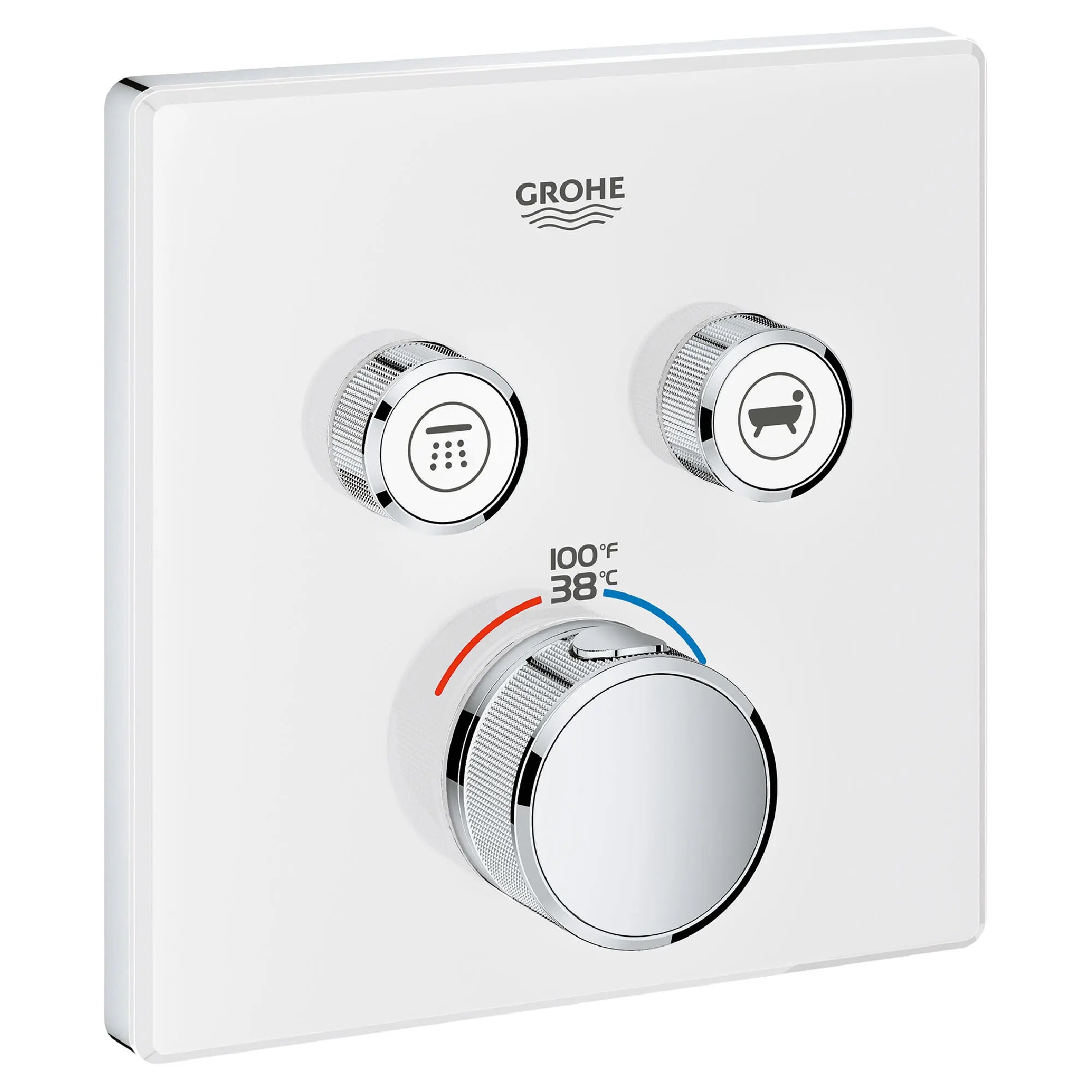 GrohTherm SmartControl Garniture de valve thermostatique à fonction double  // BLANC LUNAIRE // 164592_29164LS0_0_CDNwebp.webp