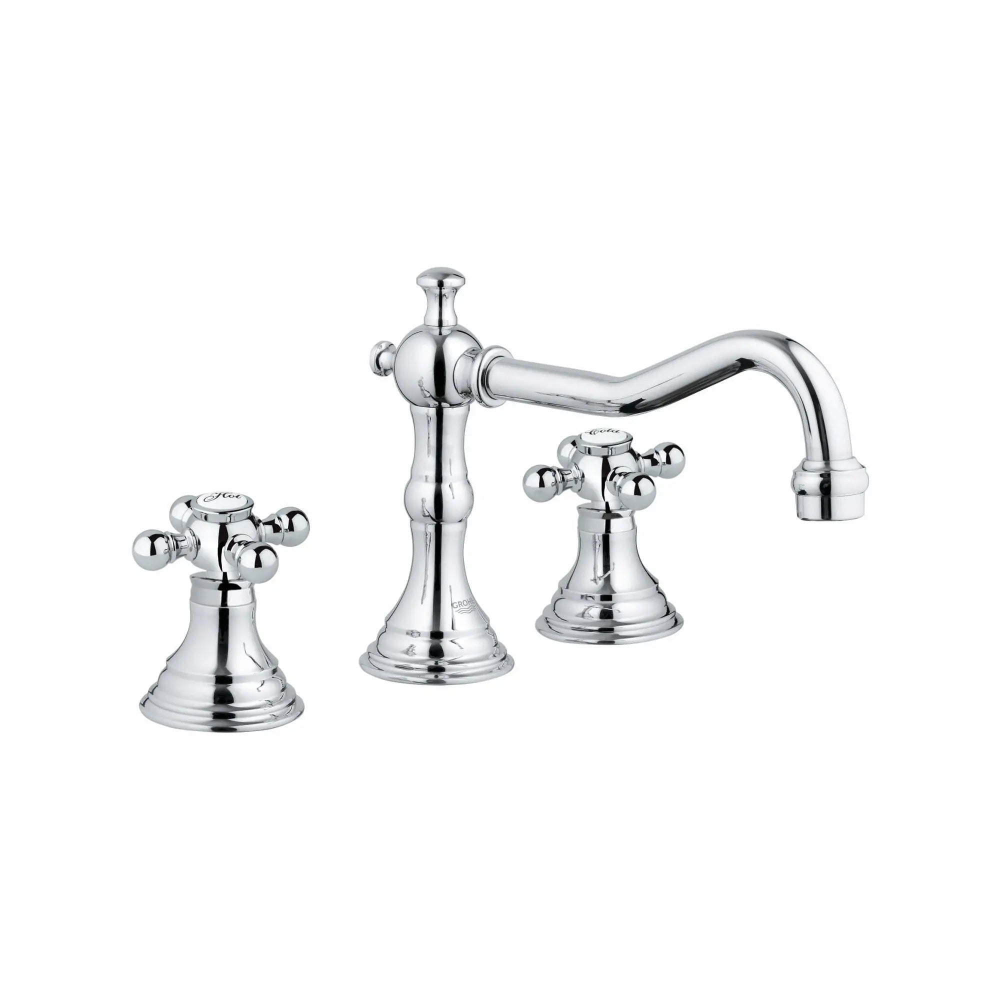 Robinetterie 3-trous pour lavabo // CHROME STARLIGHT GROHE // 164660_2013400A-Bridgeford-8-in-Widespread-2-Handle-3-Hole-Bathroom-Faucet-12-GPM-in-Chrome-Silo-2_0_CDNwebp.webp