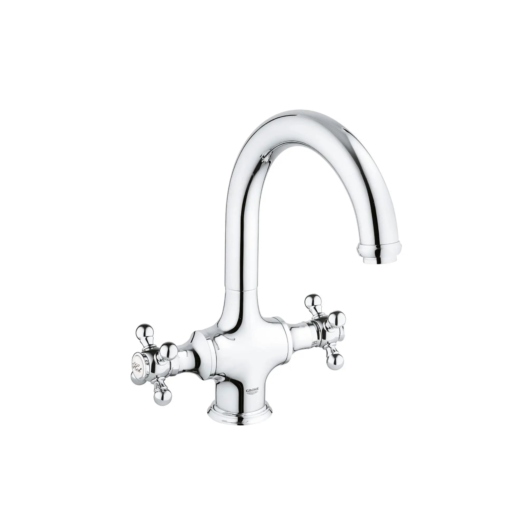 Robinet de cuisine/bar - Sans manettes // CHROME STARLIGHT GROHE // 164671_31055000-Bridgeford-Two-Handle-Bar-Faucet-in-Chrome-Silo-2_0_CDNwebp.webp