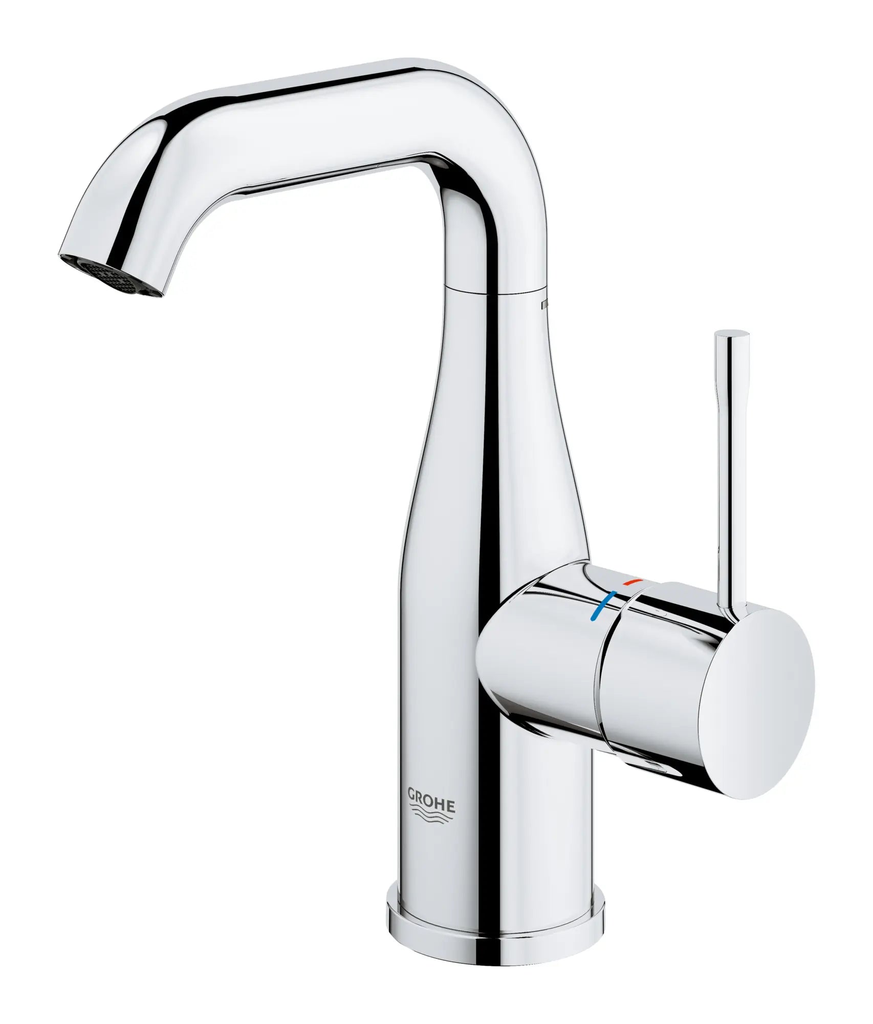 Robinet monotrou pour salle de bain, à poignée simple, taille M, 4,5 L/min (1,2 gpm) // CHROME STARLIGHT GROHE // 164714_2348500A_005_01_0_CDNwebp.webp