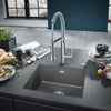 [31380DC0] K7 Medium Single-Handle Semi-Pro Dual Spray Kitchen Faucet 1.75 GPM (6.6 L/min) - GROHE StarLight Chrome