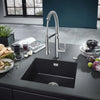 [31380DC0] K7 Medium Single-Handle Semi-Pro Dual Spray Kitchen Faucet 1.75 GPM (6.6 L/min) - GROHE StarLight Chrome