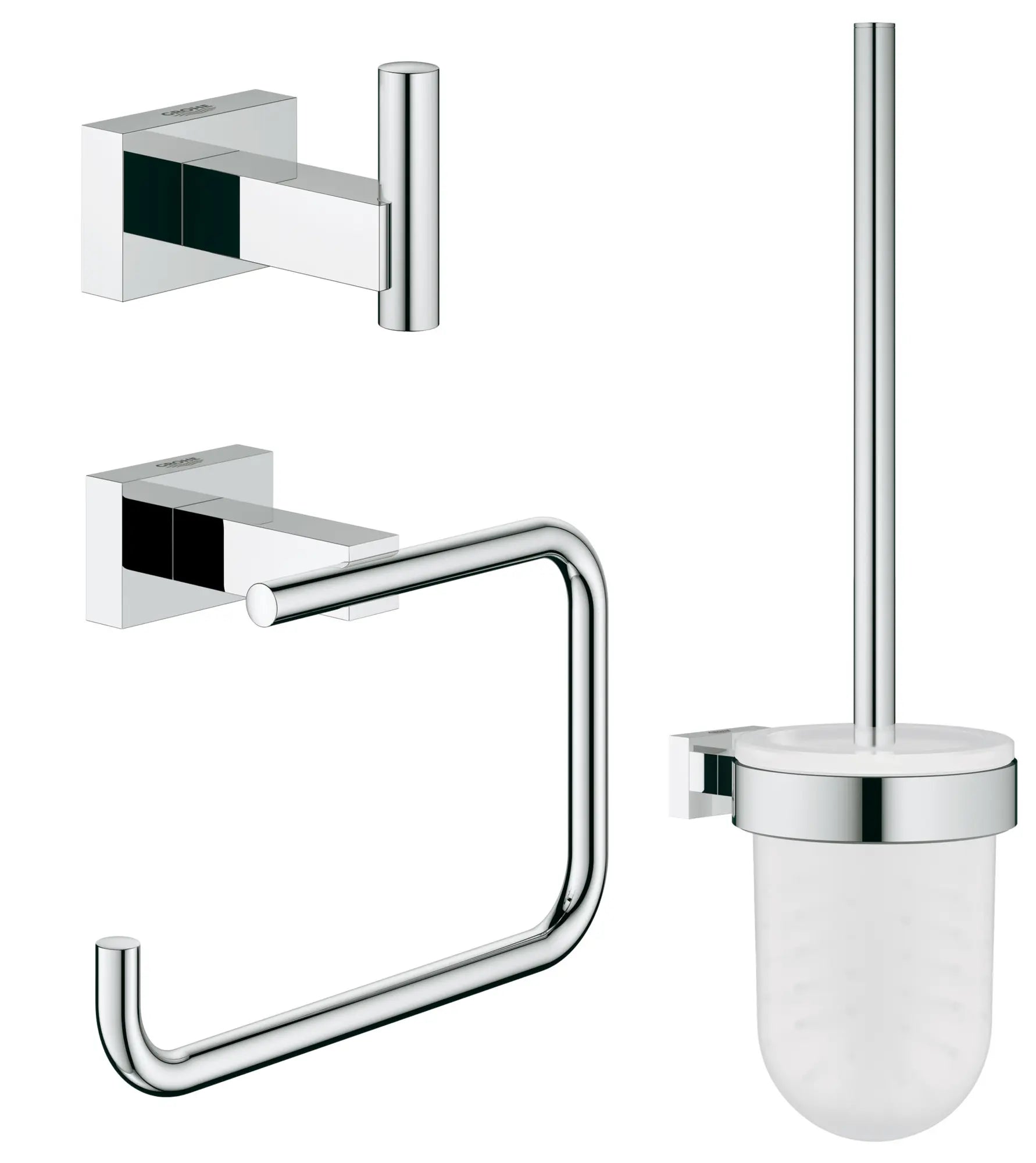 Essentials Cube Ensemble d'accessoires 3 en 1 // CHROME STARLIGHT GROHE // 164760_40757001_0_CDNwebp.webp