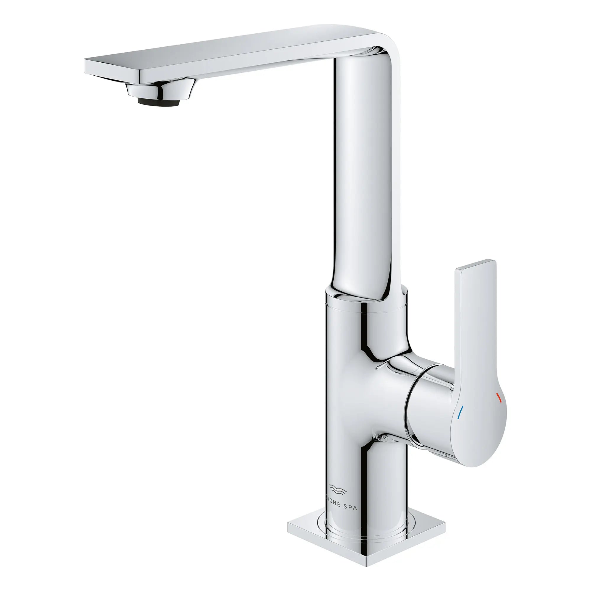 Grand robinet monotrou pour salle de bain, à poignée simple, 4,5 L/min (1,2 gpm) // CHROME STARLIGHT GROHE // 164827_Allure_SiloLeft_23858001_0001_Feb2023_0_CDNwebp.webp