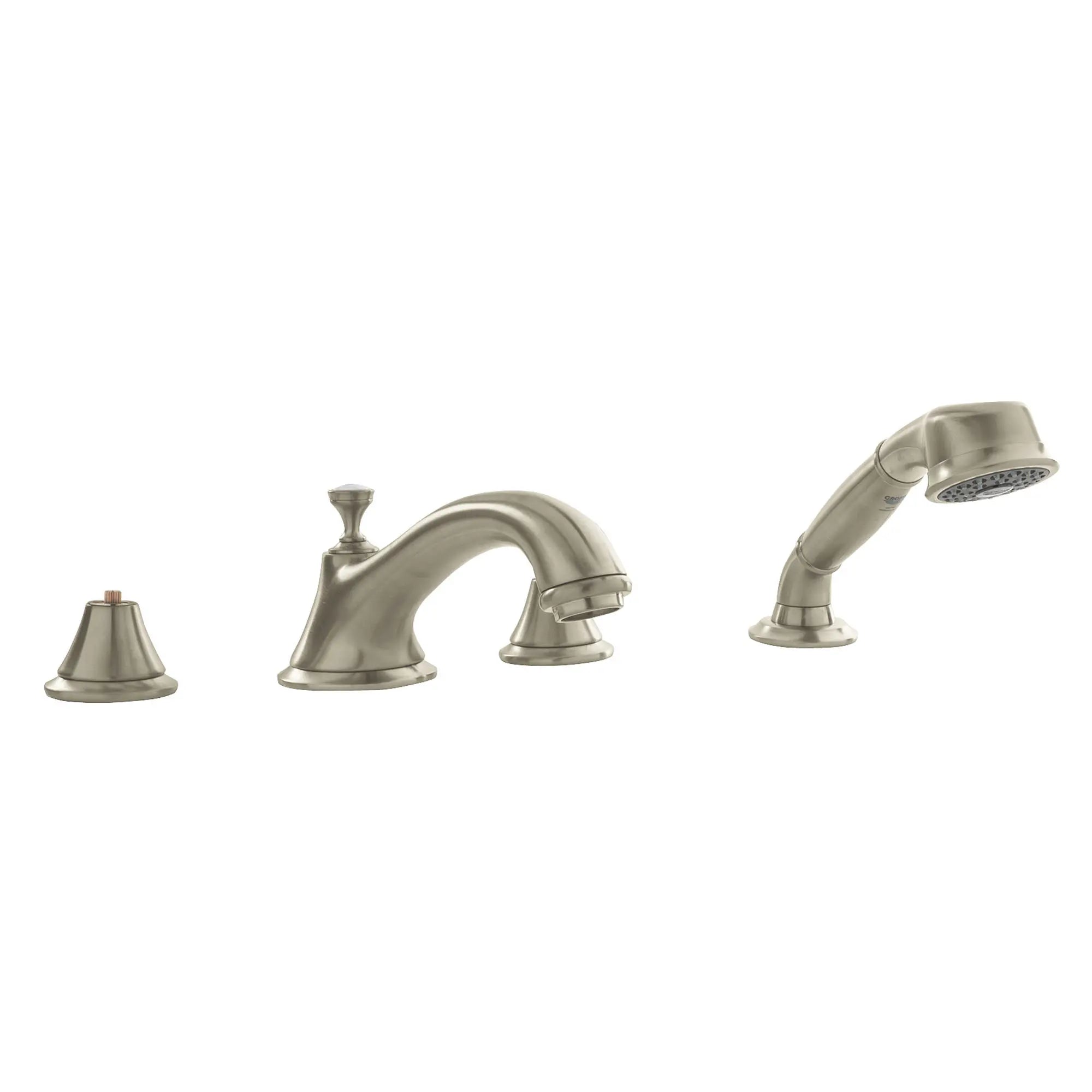 Combiné 1/2" quatre trous bain / douche // NICKEL BROSSÉ INFINITYFINISH // 164886_25502EN0-Seabury-Roman-Tub-Filler-With-2-5-GPM-Personal-Hand-Shower-Brushed-Nickel-Silo_0_CDNwebp.webp