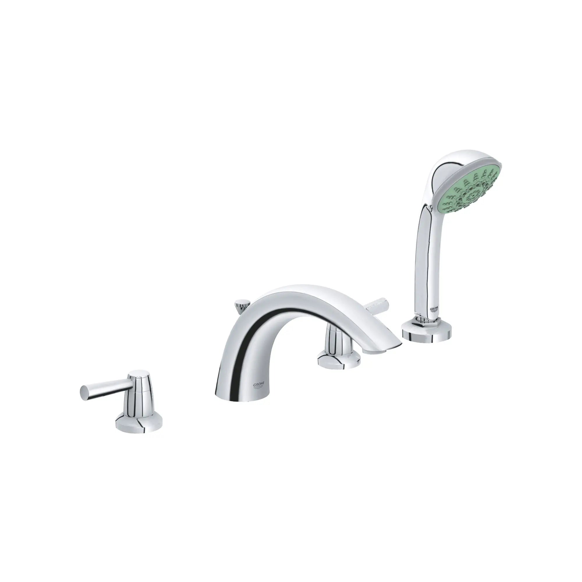 Robinet de bain avec douchette // CHROME STARLIGHT GROHE // 164898_25072000-Arden-Roman-Tub-Filler-With-Personal-Hand-Shower-in-Starlight-Chrome-Silo-1_0_CDNwebp.webp