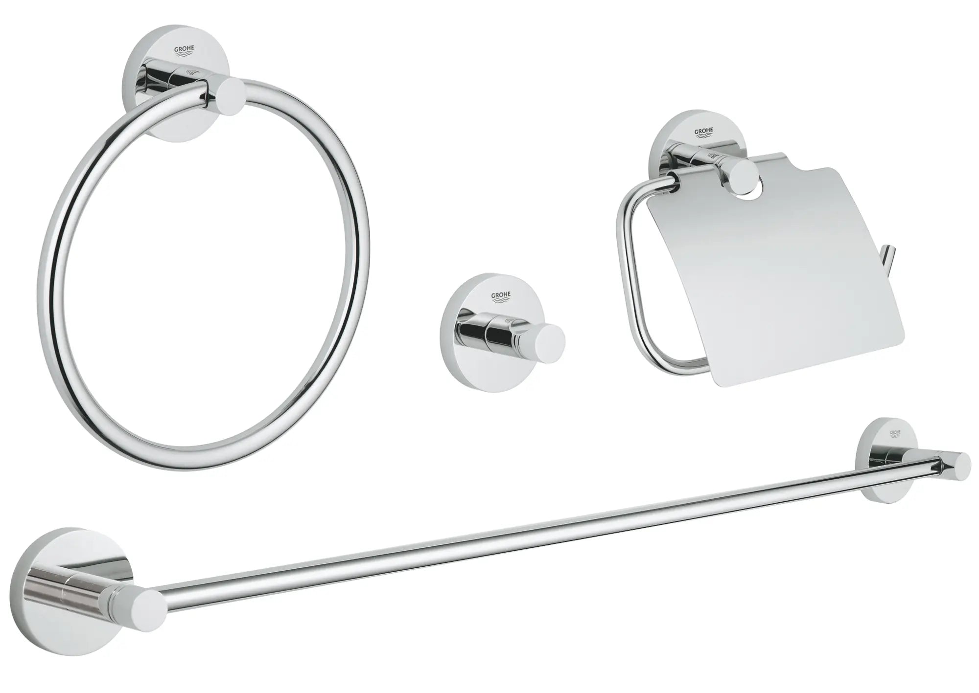 Essentials Ensemble d'accessoires 4 en 1 // CHROME STARLIGHT GROHE // 165430_40776001_0_CDNwebp.webp