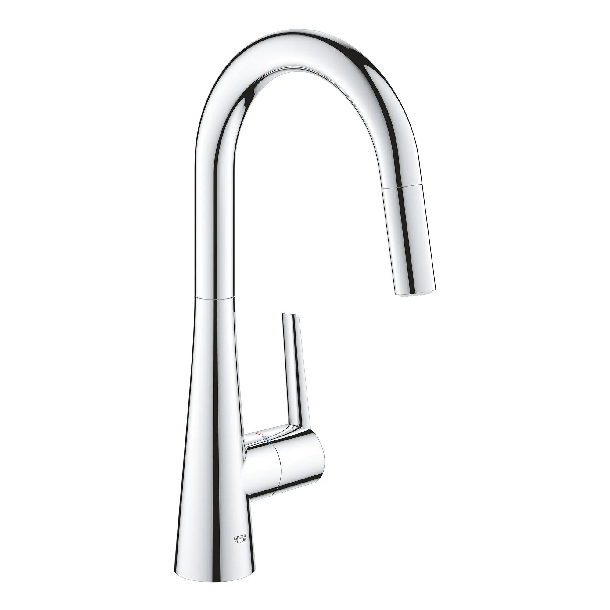 Robinet de cusine rétractable à poignée simple et double jet 6,6 L/min (1,75 gpm) // CHROME STARLIGHT GROHE // 165445_32226003_1_CDNwebp.webp