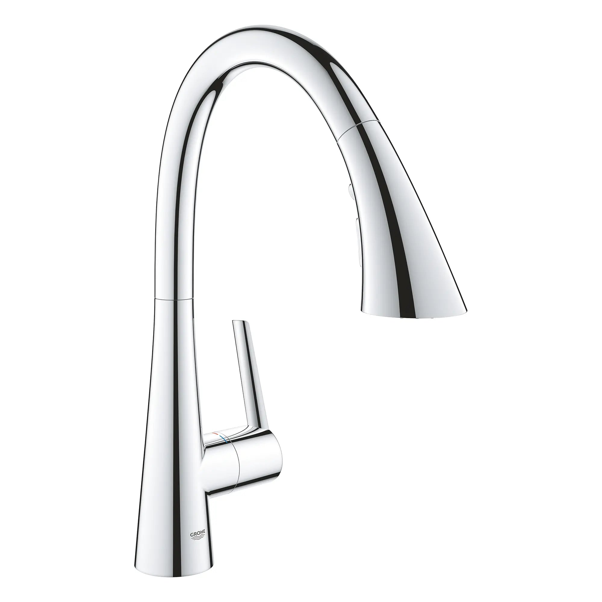 Robinet de cusine rétractable à poignée simple et triple jet 6,6 L/min (1,75 gpm)  // CHROME STARLIGHT GROHE // 165448_32298003_1_CDNwebp.webp