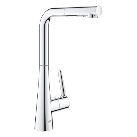 Robinet de cusine rétractable à poignée simple et double jet 6,6 L/min (1,75 gpm) - Chrome StarLight GROHE