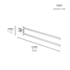 [40888000] Atrio 18-1/2" Double Towel Rail - GROHE StarLight Chrome