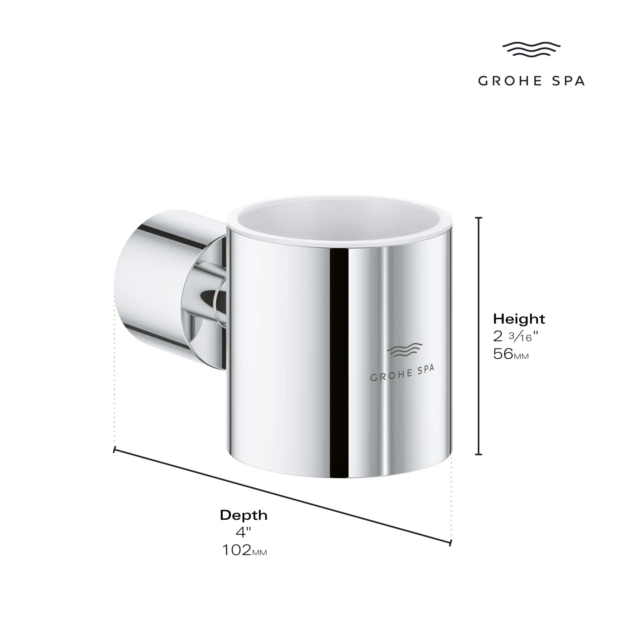 Support pour verre ou pompe à savon // CHROME STARLIGHT GROHE // 166017_Atrio_Infographic_40884_0001_AUG2023_0_CDNwebp.webp