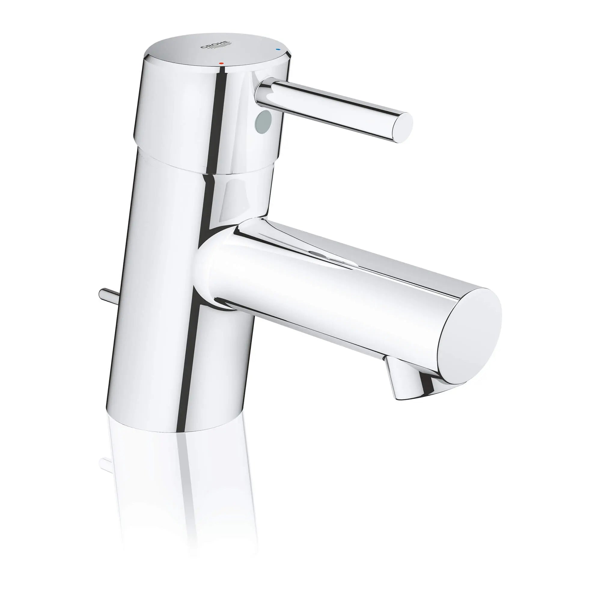 Robinet monotrou à poignée simple pour salle de bain 4,5 L/min (1,2 gpm), taille TP  // CHROME STARLIGHT GROHE // 1700_34702001-single-handle-bathroom-faucet-xs-size-enviro-2_0_CDNwebp.webp