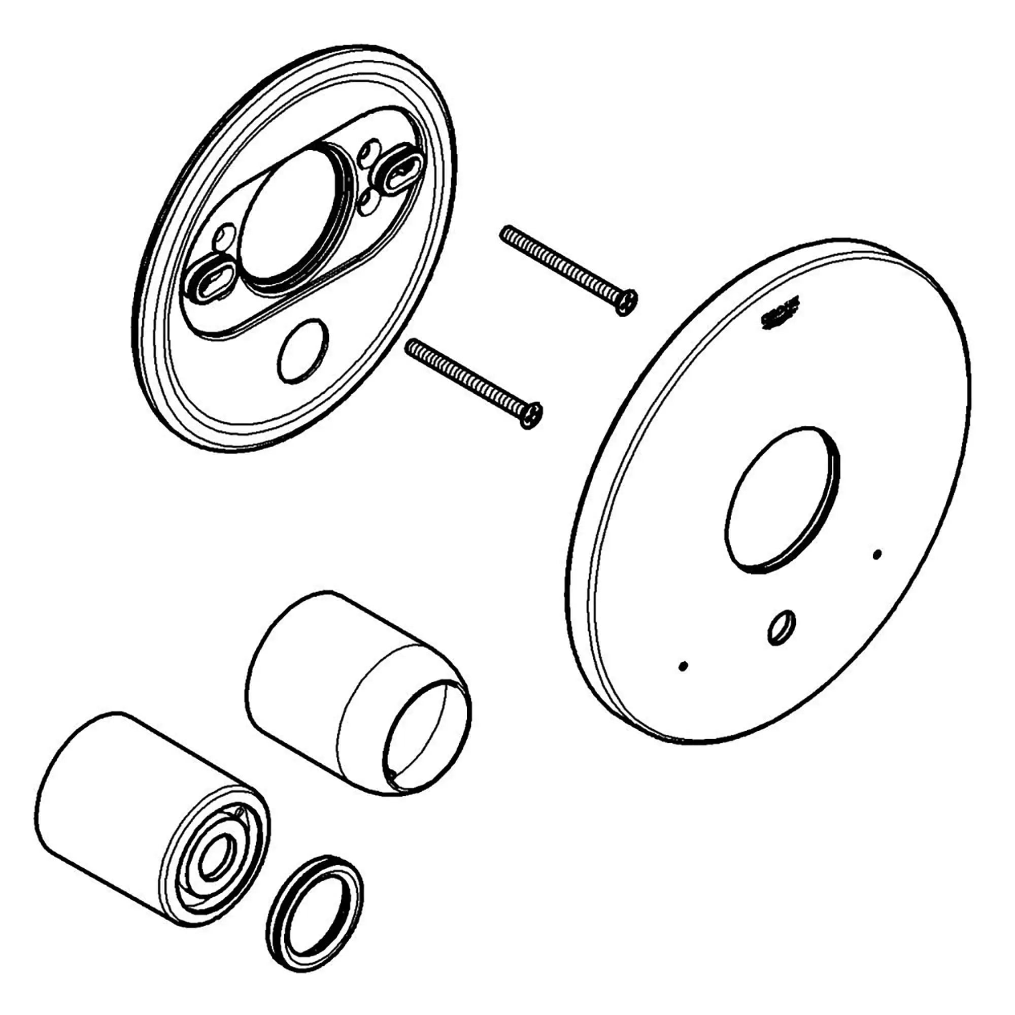 Rosace // CHROME STARLIGHT GROHE // 17233_47642000-Escutcheon_0_CDNwebp.webp