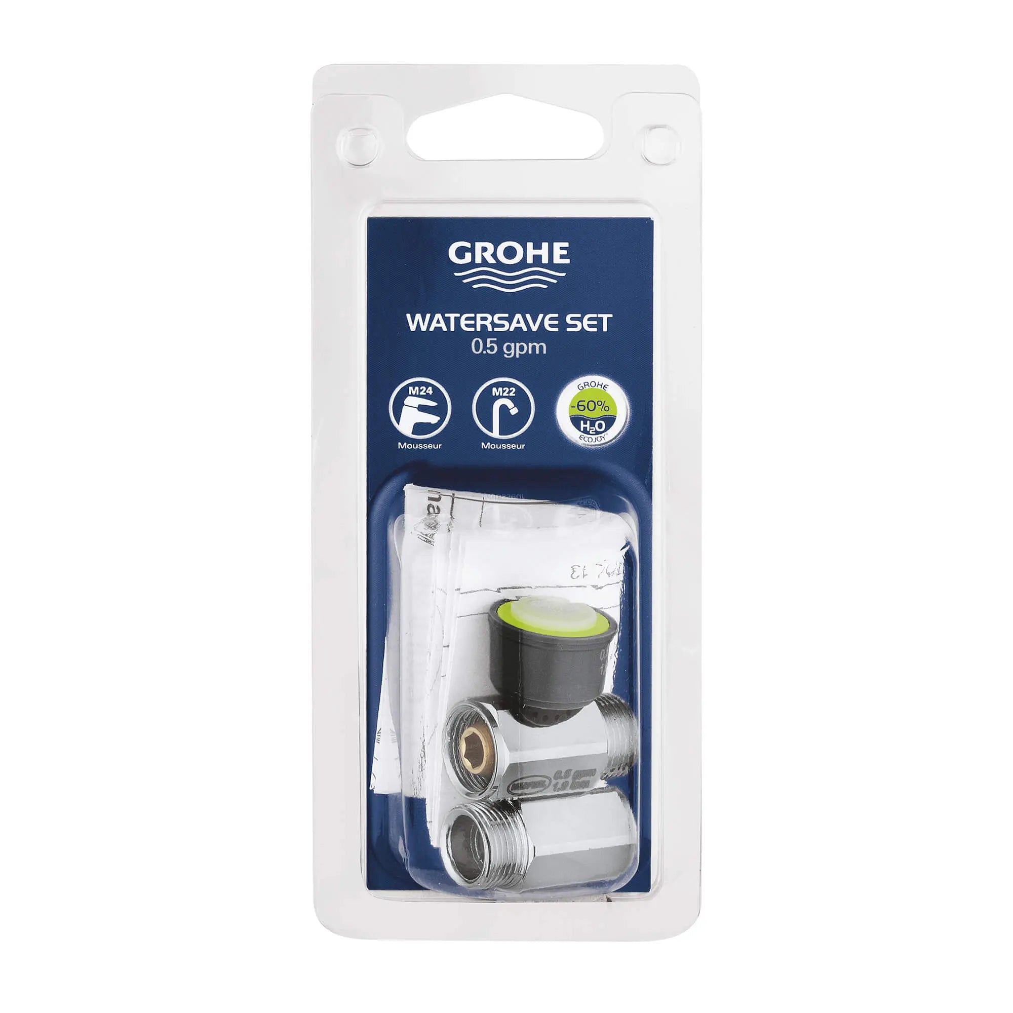 Trousse pour la réduction du débit d’eau - robinet monotrou, 1,9 L/min (0,5 gpm) // CHROME STARLIGHT GROHE // 17447_48187000-low-solution-kit-starlight-chrome-2_0_CDNwebp.webp