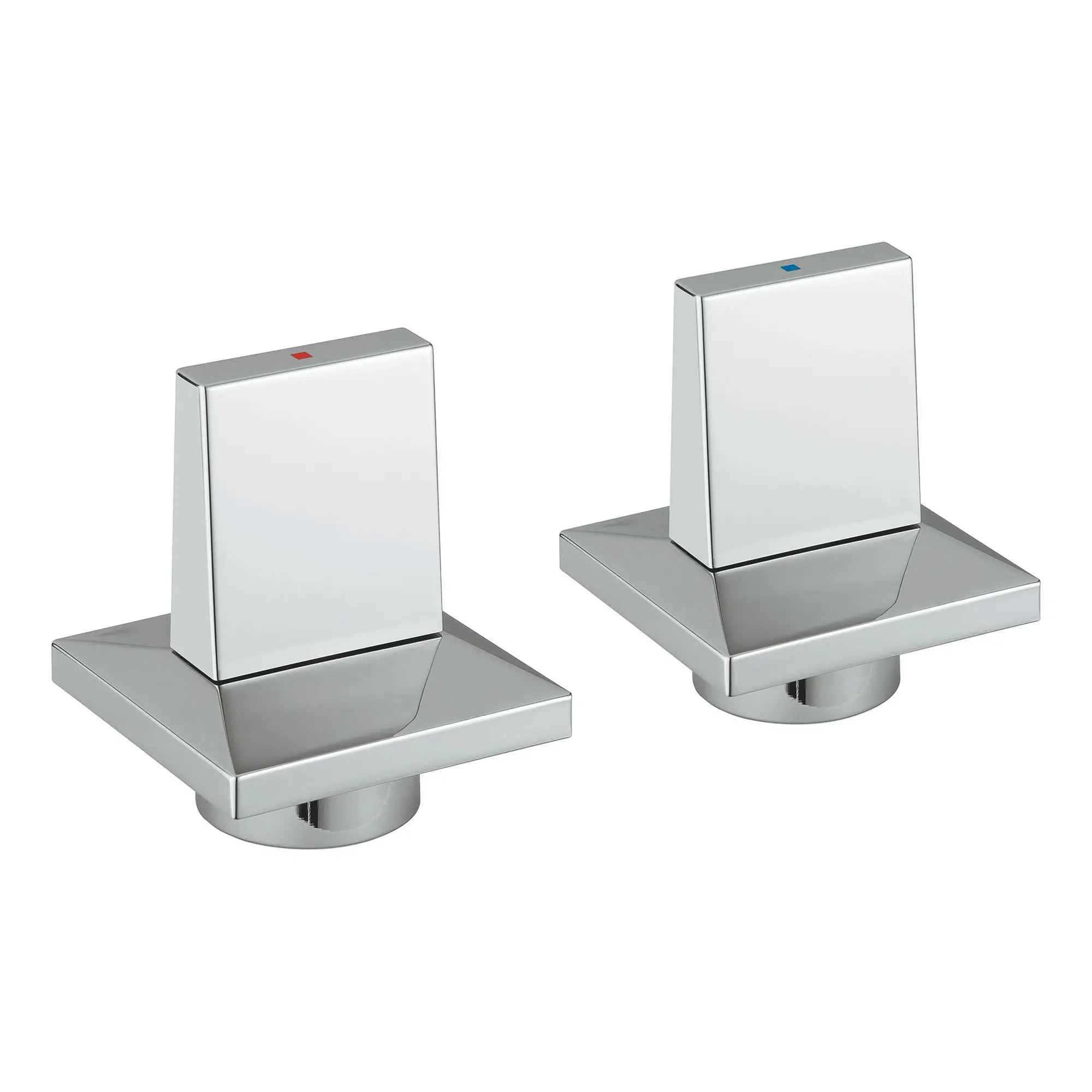 Allure Brilliant Pair Of Handles Bl/Red // CHROME STARLIGHT GROHE // 17499_48320000-allure-brilliant-pair-of-handles-bluered_0_CDNwebp.webp