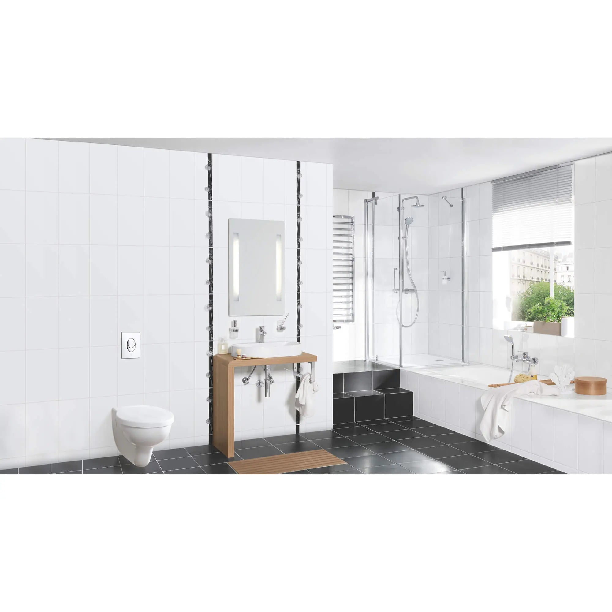 Plaque de commande // CHROME STARLIGHT GROHE // 1799_38505000-wall-plate-enviro-12_0_CDNwebp.webp