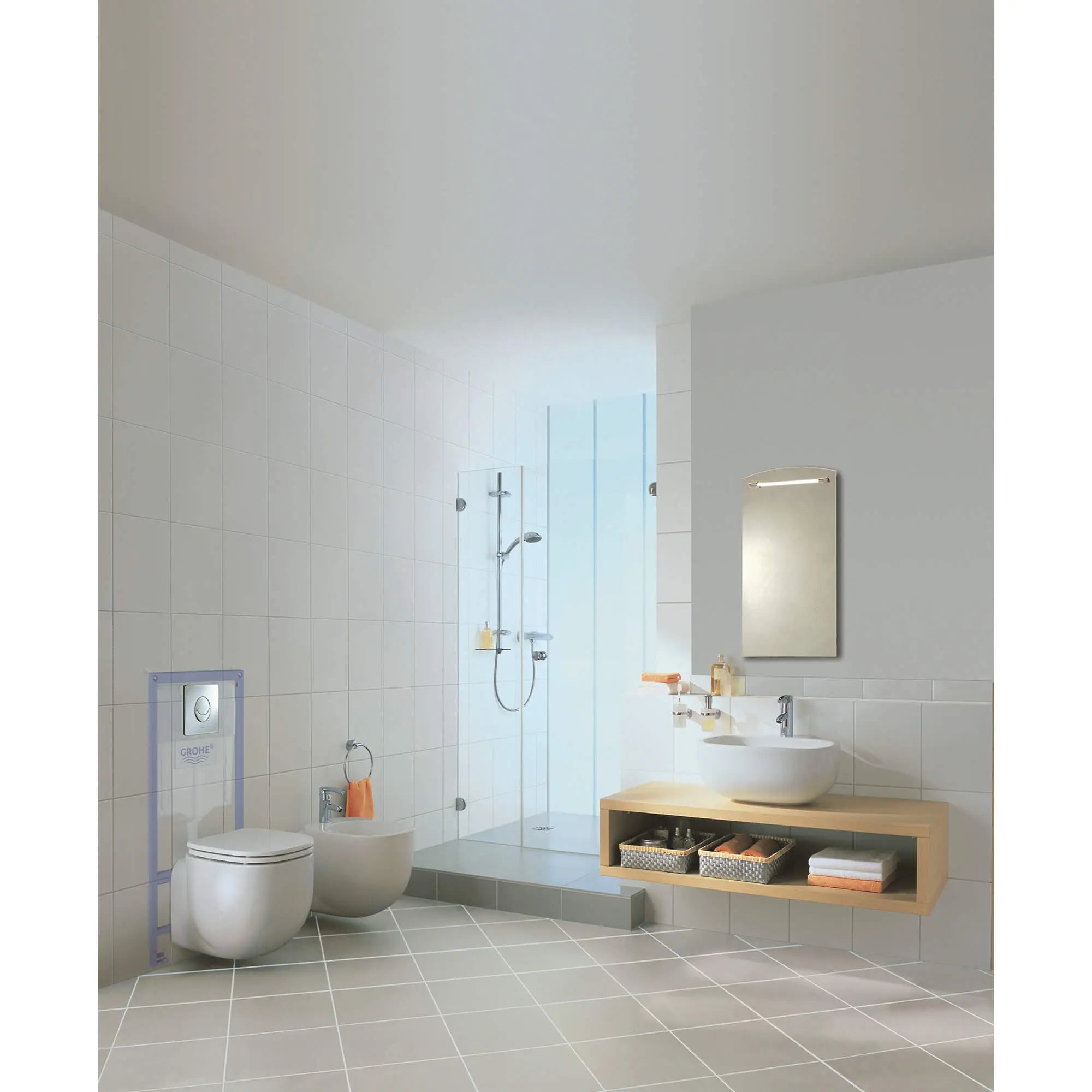 Plaque de commande // CHROME STARLIGHT GROHE // 1802_38505000-wall-plate-enviro-2_0_CDNwebp.webp