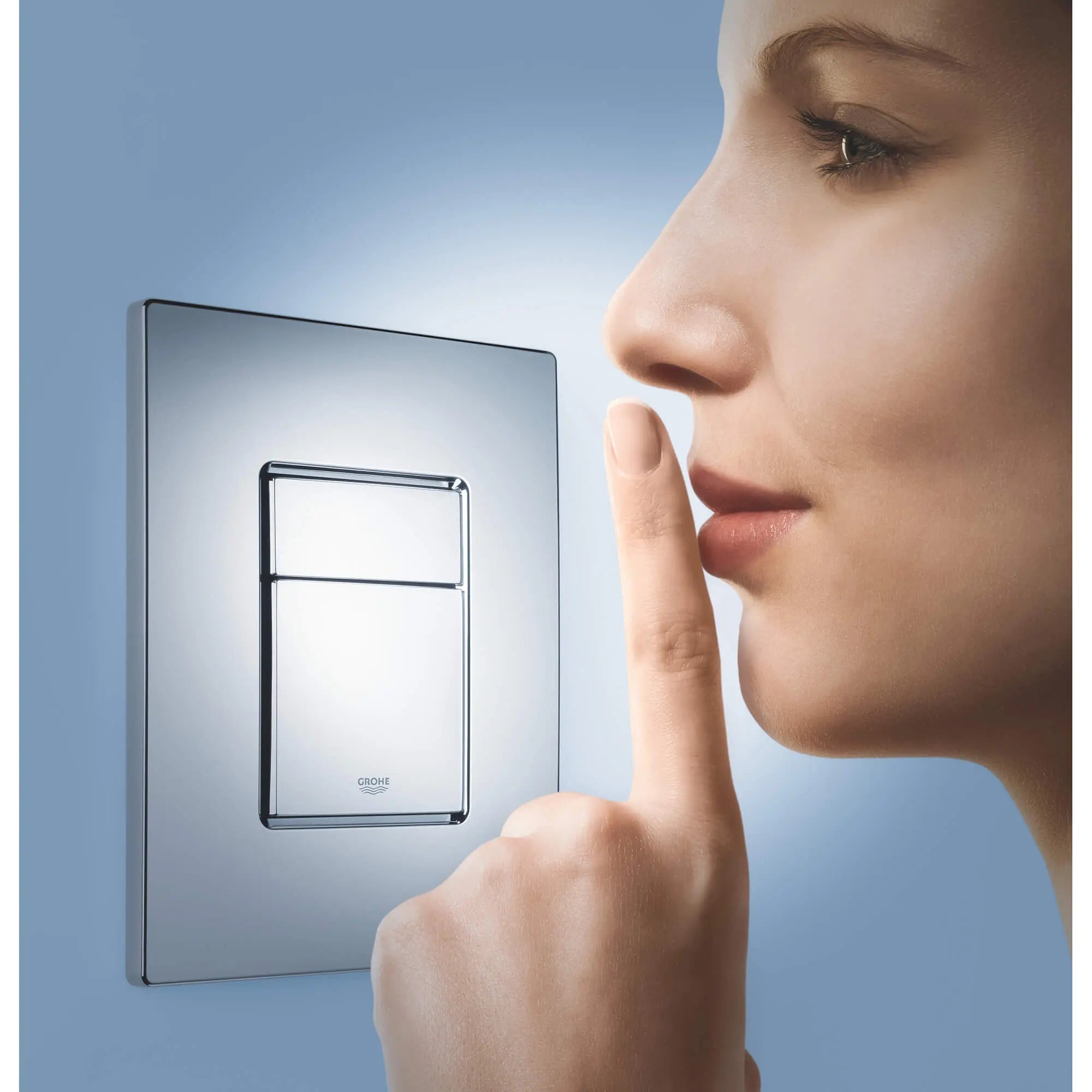 Plaque de commande // CHROME STARLIGHT GROHE // 1843_38732000-wall-plate-enviro-19_0_CDNwebp.webp