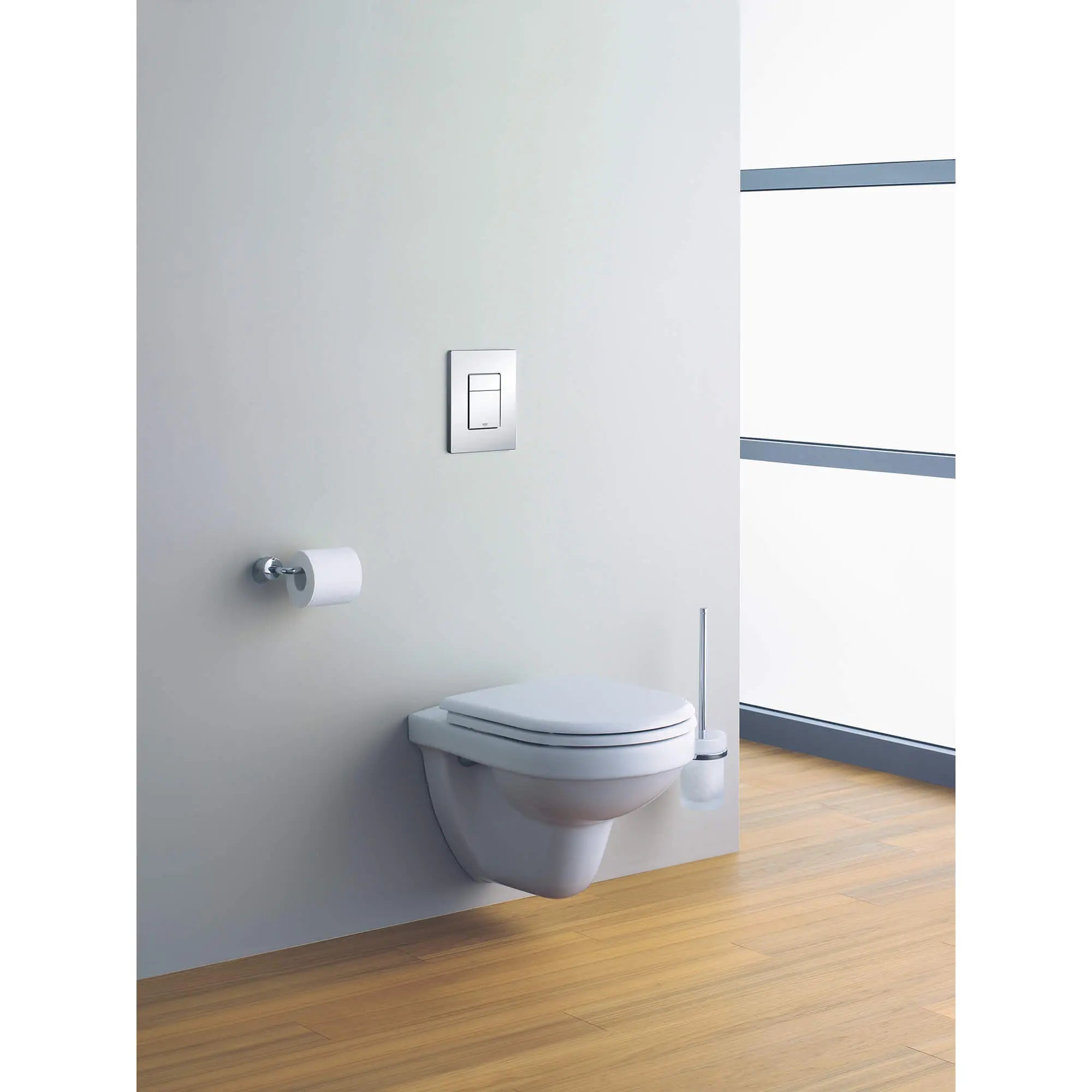 Plaque de commande // CHROME STARLIGHT GROHE // 1874_38732000-wall-plate-enviro-5_0_CDNwebp.webp