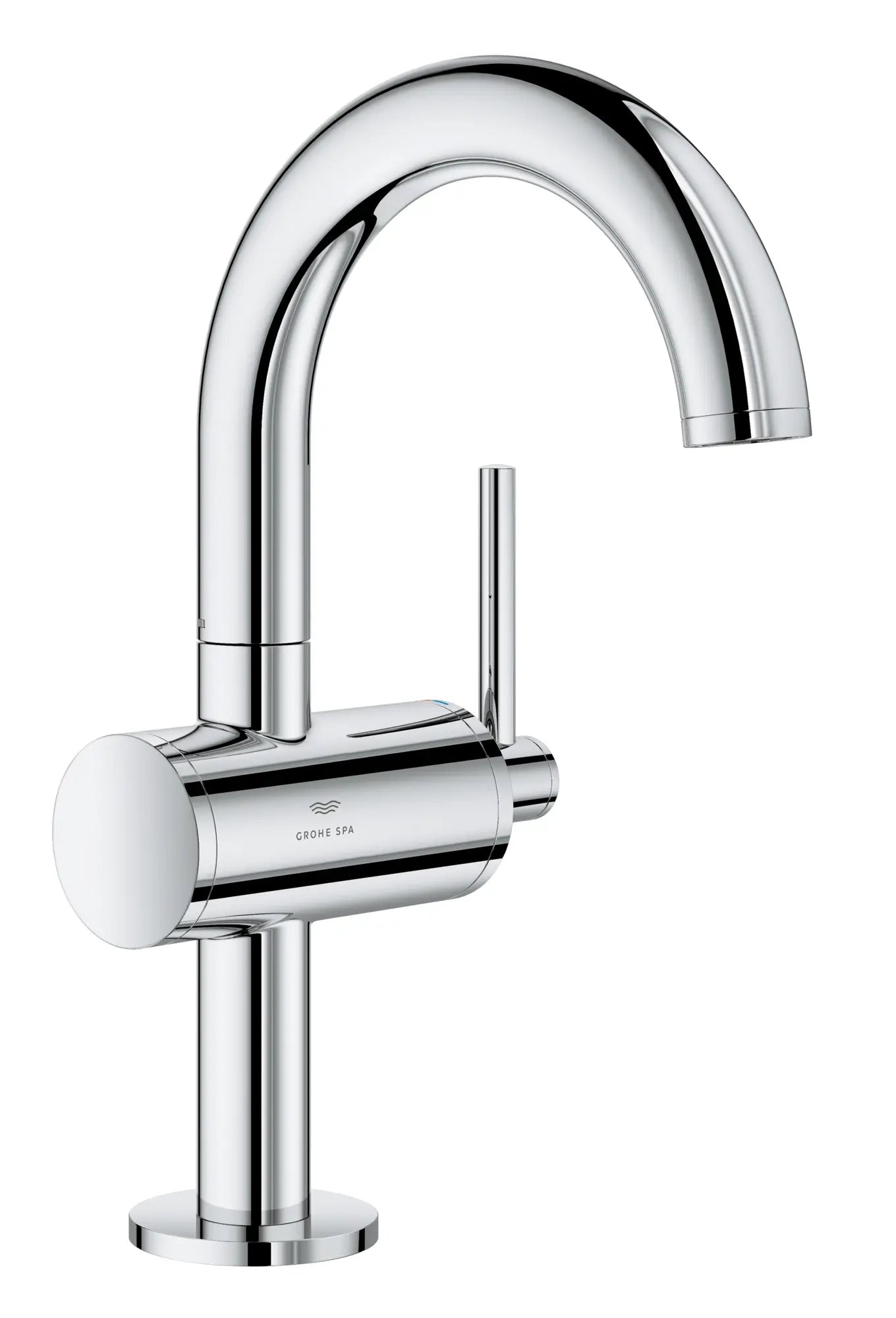 Grand robinet monotrou pour salle de bain, à poignée simple, 4,5 L/min (1,2 gpm) // CHROME STARLIGHT GROHE // 190357_Atrio_SiloRight_24351000_0001_Feb2023_0_CDNwebp.webp