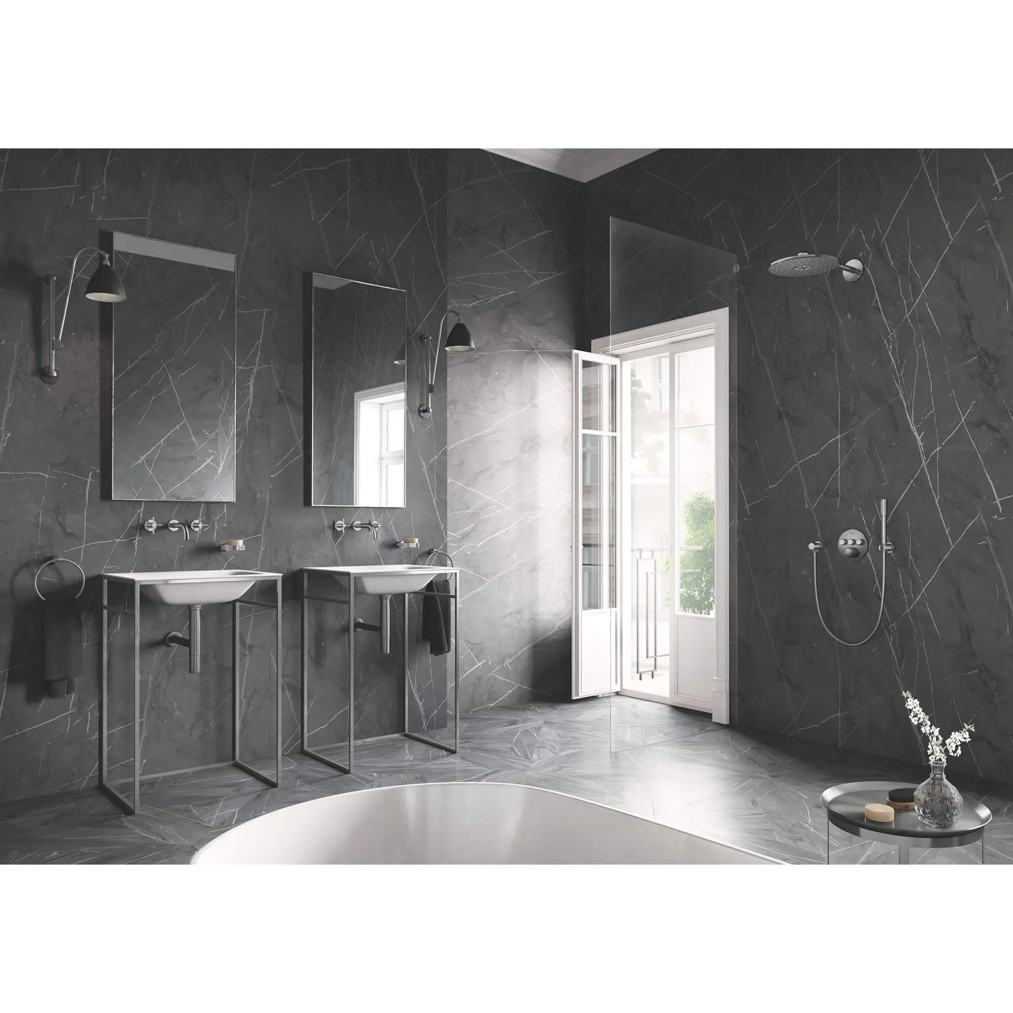 Porte-savon // CHROME STARLIGHT GROHE // 1946_40256003-soap-dish-enviro-3_0_CDNwebp.webp