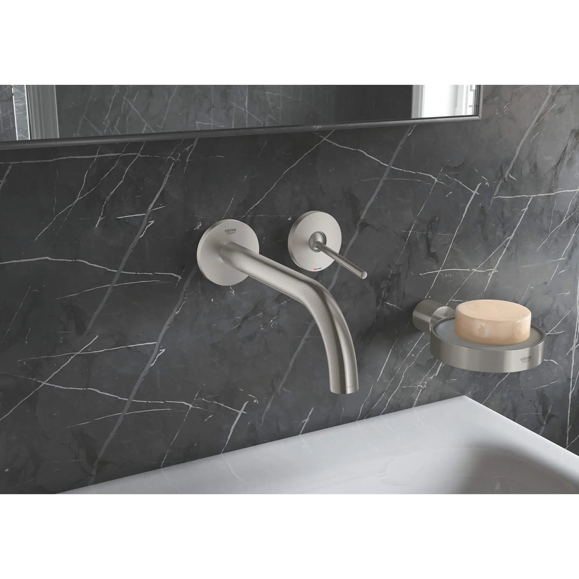 Porte-savon // CHROME STARLIGHT GROHE // 1948_40256003-soap-dish-enviro-5_0_CDNwebp.webp