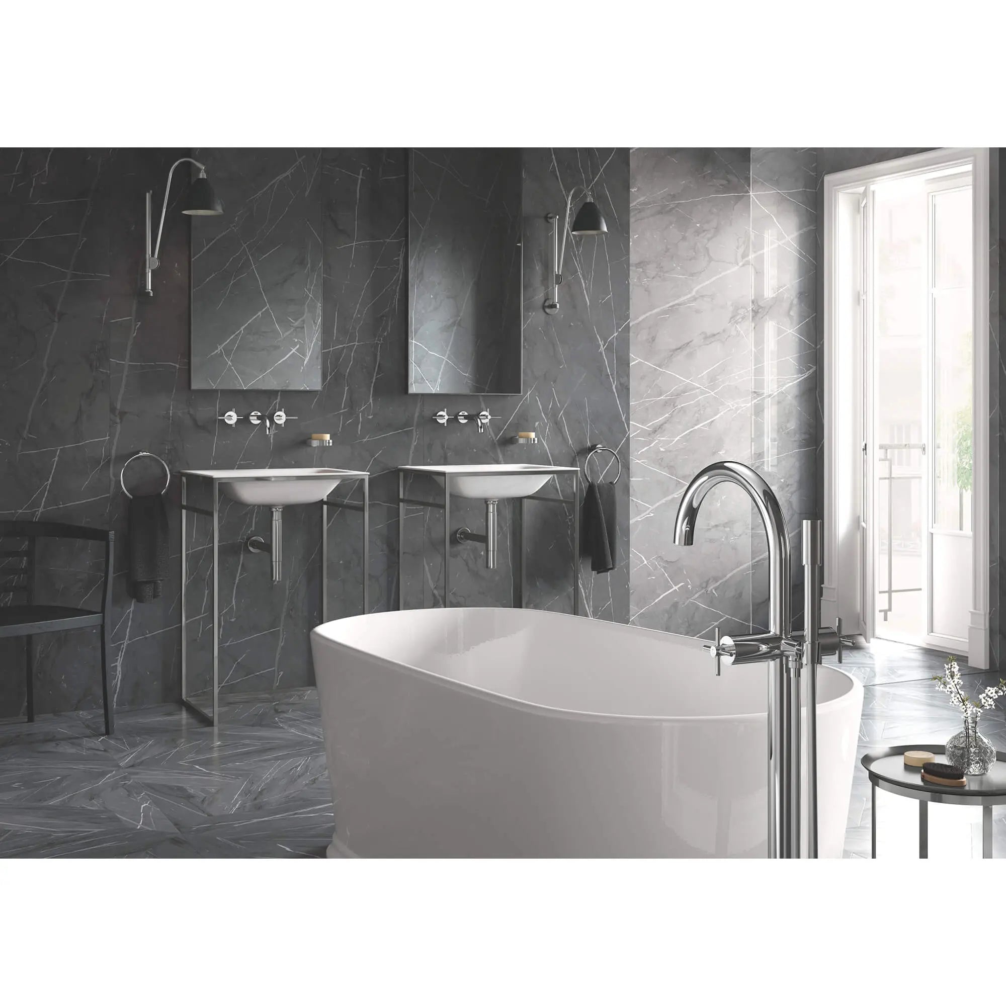 Anneau de 8 po // CHROME STARLIGHT GROHE // 1957_40307003-towel-ring-enviro-1_0_CDNwebp.webp