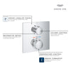 [29177GN1] Allure Single Function 2-Handle Thermostatic Valve Trim - Brushed Cool Sunrise