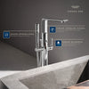 [25222GN1] Allure Single-Handle Freestanding Tub Faucet with 1.75 GPM (6.6 L/min) Hand Shower - Brushed Cool Sunrise