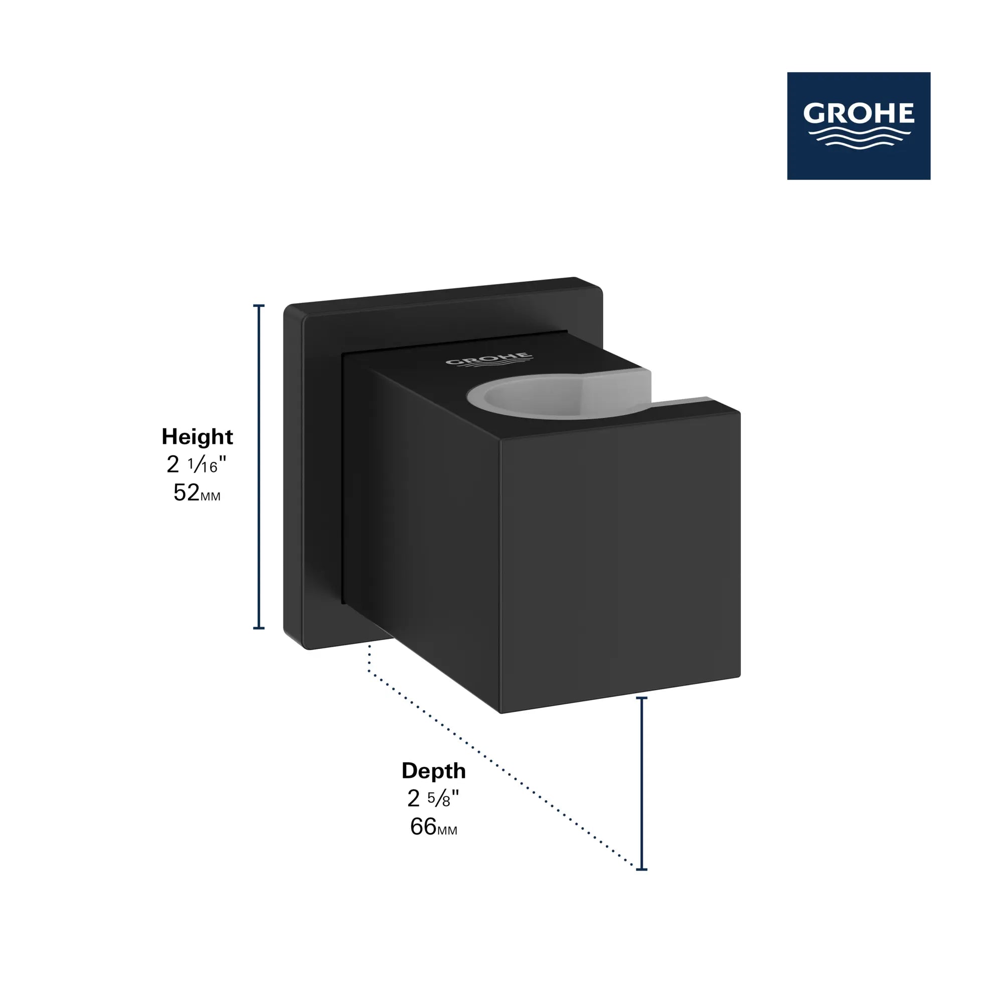 Porte-douchette mural // CHROME STARLIGHT GROHE // 235646_Euphoria_Infographic_27693_0001_JAN2024_CDNwebp_37db32dd-550d-4d18-b9af-0fa8ef2bde6b.webp