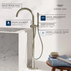 [243682430] Atrio Single-Handle Freestanding Tub Faucet with 1.75 GPM (6.6 L/min) Hand Shower - Matte Black
