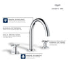 [25273GN0] Atrio 3-Hole 2-Handle Deck Mount Roman Tub Faucet without Handles - Brushed Cool Sunrise