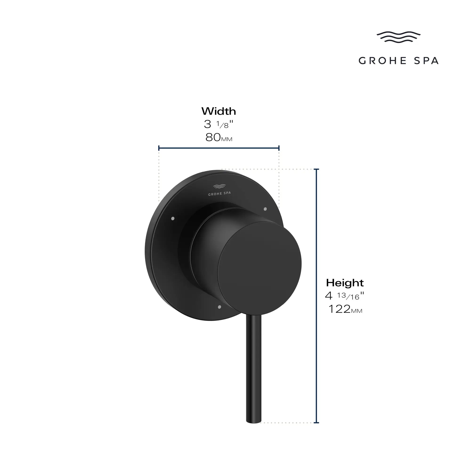 Garniture pour inverseur à 3 voies // CHROME STARLIGHT GROHE // 235673_Atrio_Infographic_29409_0002_JAN2024_CDNwebp.webp