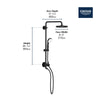[26123001] 210 Shower System, 1.75 gpm (6.6 L/min) - GROHE StarLight Chrome
