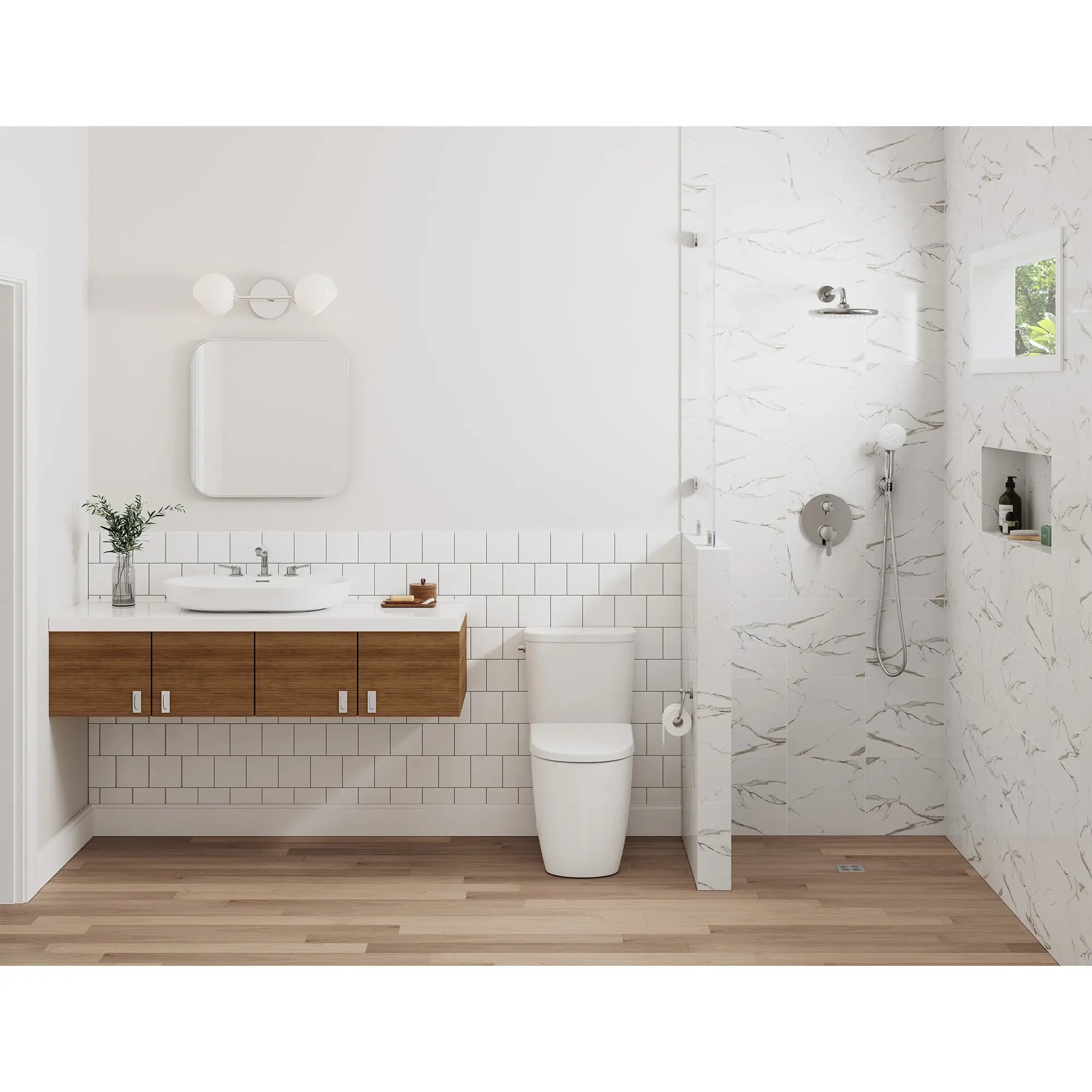 Rainshower Bras de douche de 15 po // CHROME STARLIGHT GROHE // 236637_Tempesta_EnvironmentCloseUp_26758002_29434000_28417000_28629001_26715000_2854000_Jan2024_0_CDNwebp.webp