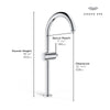 [24352000] Atrio Private Collection Single Hole Single-Handle Vessl Sink Faucet without Handles, 1.2 GPM (4.5 L/min) - GROHE StarLight Chrome