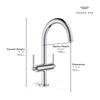 [21146000] Atrio Single Hole Two-Handle L-Size Bathroom Faucet without Handles, 1.2 GPM (4.5 L/min) - GROHE StarLight Chrome