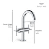 [21148EN0] Atrio Single Hole Two-Handle M-Size Bathroom Faucet without Handles, 1.2 GPM (4.5 L/min) - Brushed Nickel InfinityFinish