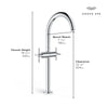 [21161EN0] Atrio Single Hole Two-Handle Vessel Sink Faucet without Handles, 1.2 GPM (4.5 L/min) - Brushed Nickel InfinityFinish