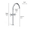 [21161000] Atrio Single Hole Two-Handle Vessel Sink Faucet without Handles, 1.2 GPM (4.5 L/min) - GROHE StarLight Chrome