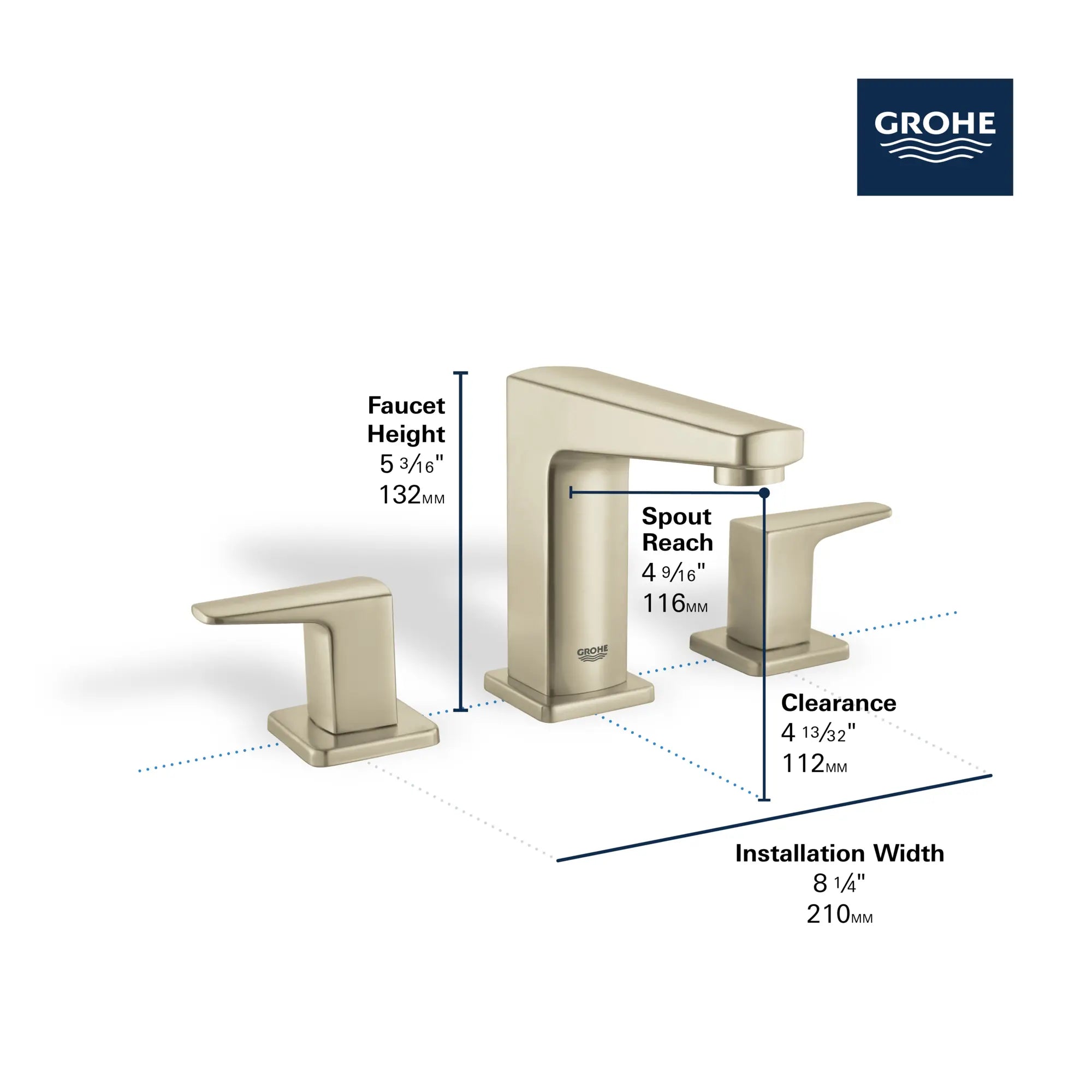 Tallin Robinet éspace // CHROME STARLIGHT GROHE // 236704_Tallinn_Infographic_20583_0002_JAN2024_CDNwebp.webp