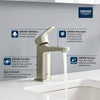 [23838000] Tallinn Single Hole Single-Handle Bathroom Faucet, 1.2 GPM (4.5 L/min) - GROHE StarLight Chrome
