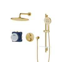 [103066GN00] Rainshower GrohTherm - Ensemble de douche thermostatique à 2 poignées à fonction double - Chrome StarLight GROHE